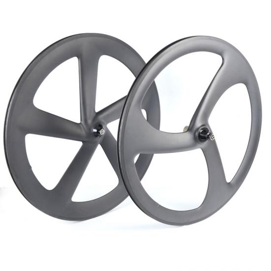 Chinese 65mm Depth Five Spoke Carbon Wheels Clincher Carbon Wheels ...